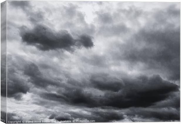 Atmospheric Cloud Formation Canvas Print by Elaine Anne Baxter