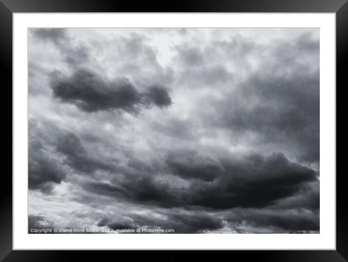 Atmospheric Cloud Formation Framed Mounted Print by Elaine Anne Baxter