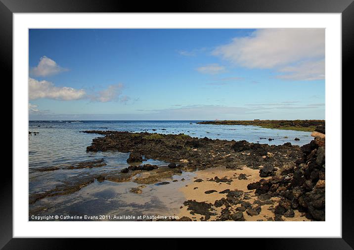 The Rock Beach, Orzola, Lanzarote Framed Mounted Print by Catherine Fowler