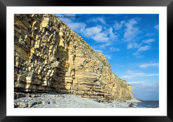 Llantwit Major Cliffs Glamorgan Heritage Coast  Framed Mounted Print by Nick Jenkins