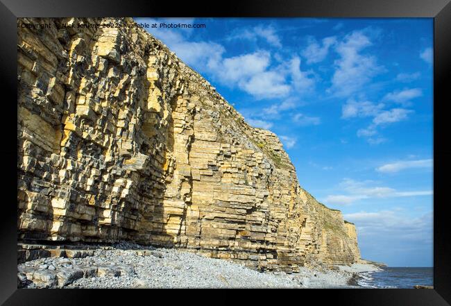 Llantwit Major Cliffs Glamorgan Heritage Coast  Framed Print by Nick Jenkins