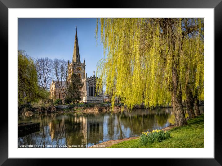 The Church & the Willow Framed Mounted Print by Viv Thompson