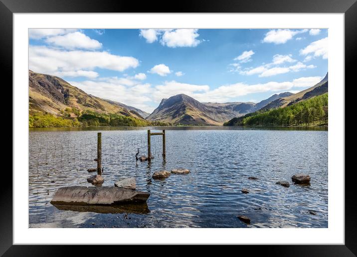 Looking Down Buttermere Framed Mounted Print by Roger Green