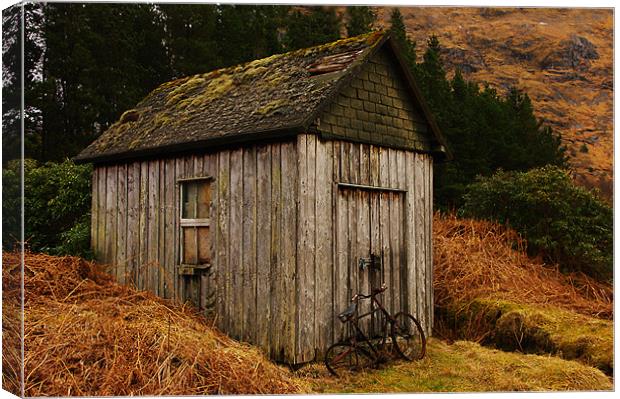 Abandoned in Glen Etive Canvas Print by Jacqi Elmslie