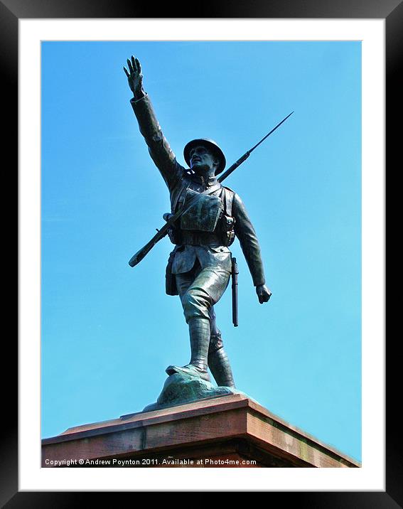 Bridgenorth War Memorial Framed Mounted Print by Andrew Poynton