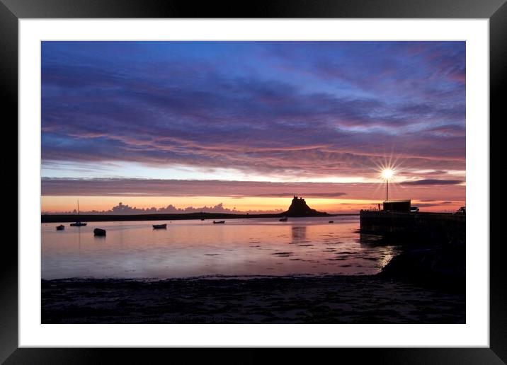 Holy Island Lindisfarne Northumberland Framed Mounted Print by David Thompson