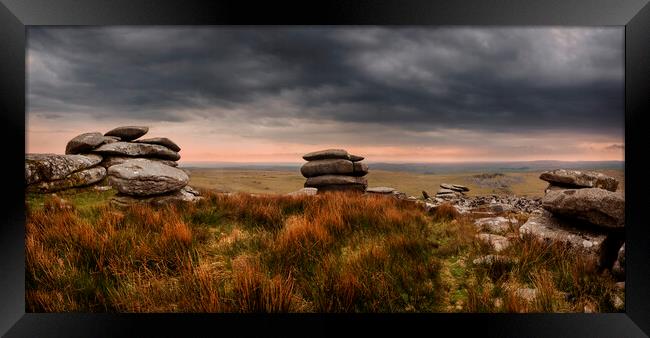 Cheesewring, Bodmin Moor, Cornwall, England Framed Print by Maggie McCall