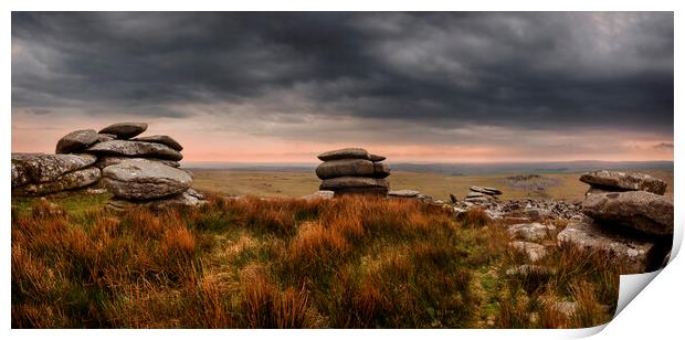 Cheesewring, Bodmin Moor, Cornwall, England Print by Maggie McCall