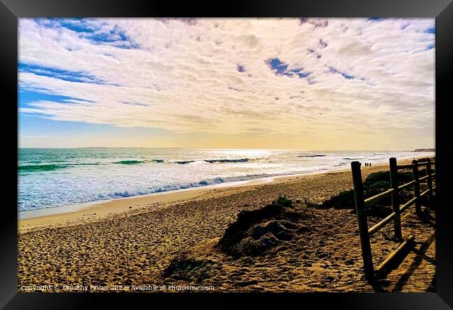  Blouberg Cape Town ocean beach Framed Print by Timothy Finlan