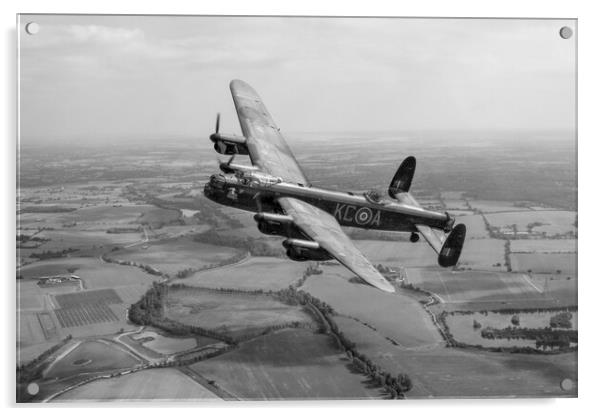 Lincolnshires Lancaster Bomber  Acrylic by J Biggadike