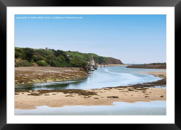 Hayle Beach Cornwall,Cornish beach  Framed Mounted Print by kathy white