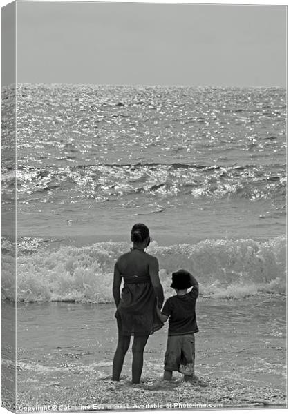 Watching the waves Canvas Print by Catherine Fowler