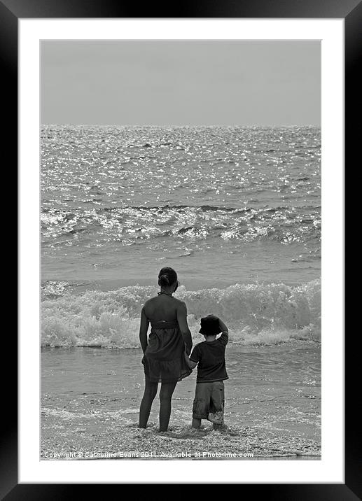 Watching the waves Framed Mounted Print by Catherine Fowler