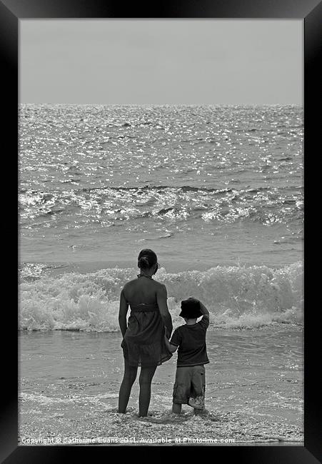 Watching the waves Framed Print by Catherine Fowler