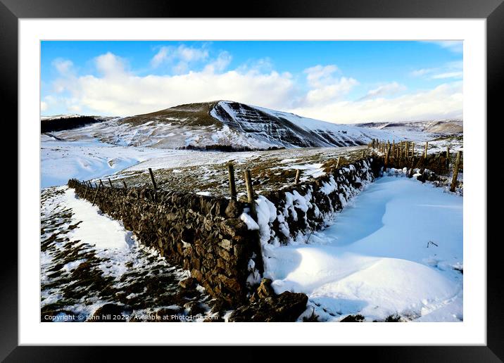 Mam tor, Peak district, Derbyshire, UK. Framed Mounted Print by john hill