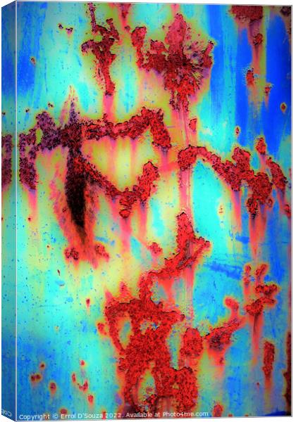 Blue and Rusty Grunge Canvas Print by Errol D'Souza