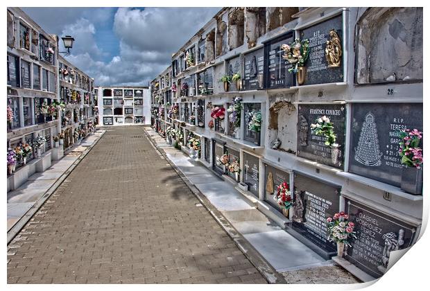 Aisle in the cementry of Carmona, Seville 2 Print by Jose Manuel Espigares Garc