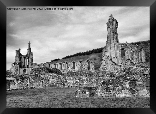 Bylands Abbey Framed Print by Lilian Marshall