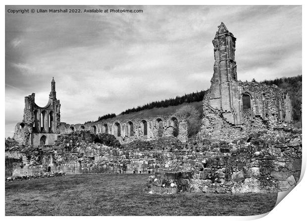 Bylands Abbey Print by Lilian Marshall