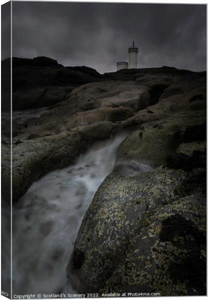 Elie lighthouse, fife, scotland. Canvas Print by Scotland's Scenery
