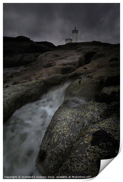 Elie lighthouse, fife, scotland. Print by Scotland's Scenery