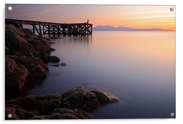 Portencross Sunset Acrylic by Grant Glendinning