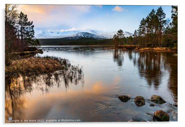 Loch Morlich, Scotland Acrylic by Jim Monk