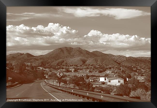 Southwest Curve Framed Print by Kathleen Stephens