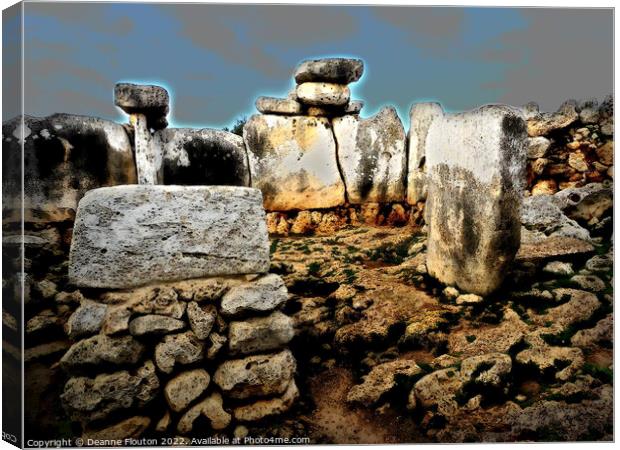 Menorcas Mysterious Prehistoric Stones Canvas Print by Deanne Flouton