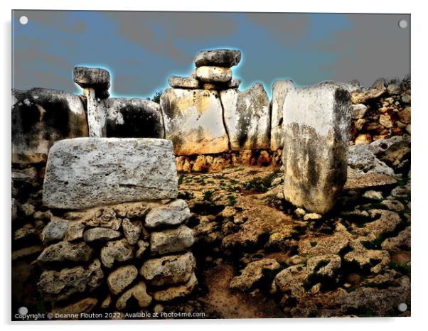 Menorcas Mysterious Prehistoric Stones Acrylic by Deanne Flouton
