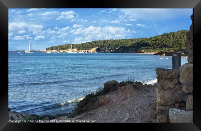 Mediterranean View at San Adeodato Menorca Framed Print by Deanne Flouton