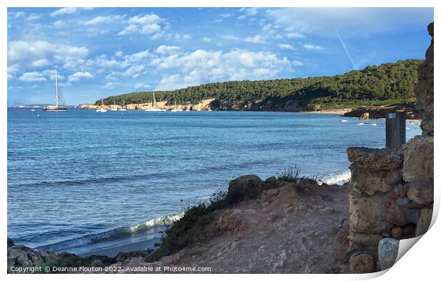 Mediterranean View at San Adeodato Menorca Print by Deanne Flouton
