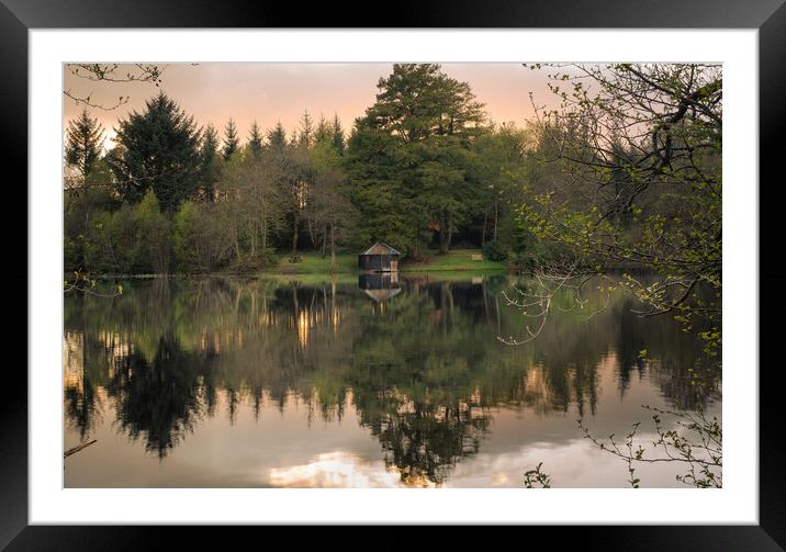 The starn loch at the Drumlanrig Castle Estate Framed Mounted Print by christian maltby
