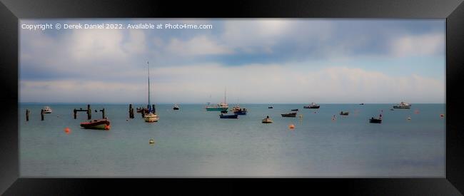 Swanage Bay, Dorset (panoramic) Framed Print by Derek Daniel