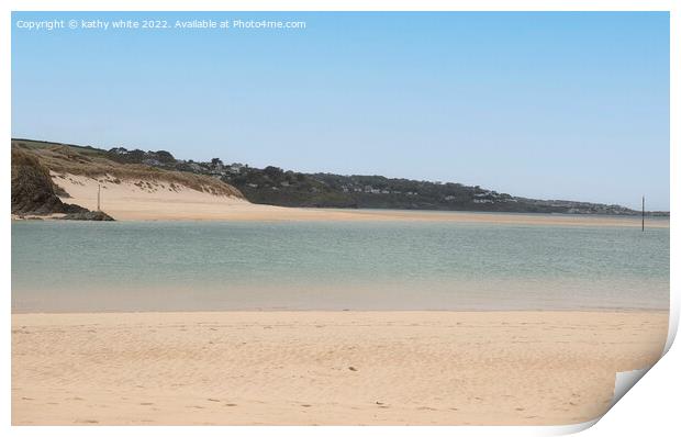 Hayle Beach Cornwall,Cornish beach  Print by kathy white