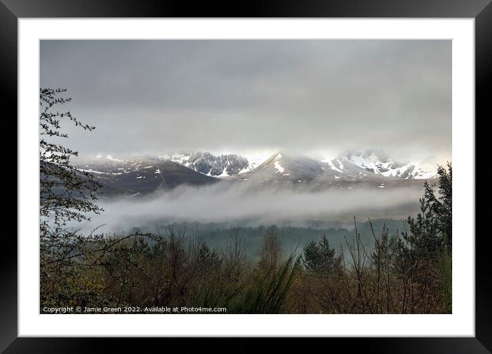 The Misty Mountains Framed Mounted Print by Jamie Green