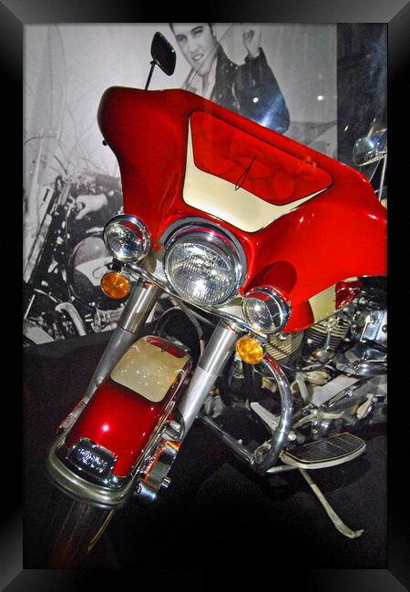 Elvis Presley's Harley Davidson Motorbike Framed Print by Andy Evans Photos