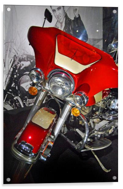 Elvis Presley's Harley Davidson Motorbike Acrylic by Andy Evans Photos