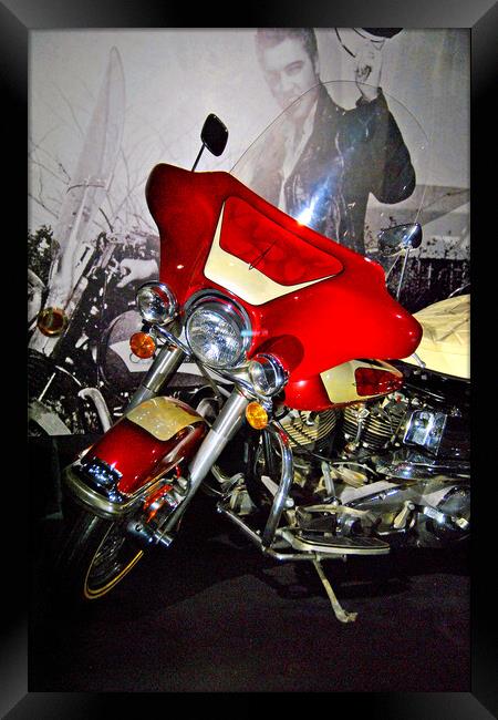 Elvis Presley's Harley Davidson Motorbike Framed Print by Andy Evans Photos