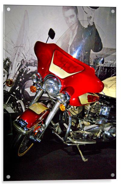 Elvis Presley's Harley Davidson Motorbike Acrylic by Andy Evans Photos