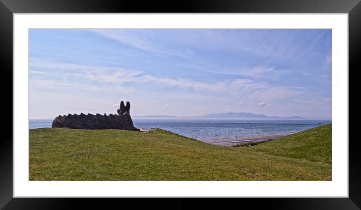 Irvine dragon overlooks  Arran Framed Mounted Print by Allan Durward Photography