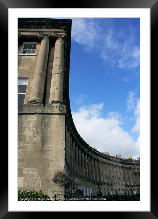 The Royal Crescent in Bath Framed Mounted Print by Stephen Hamer