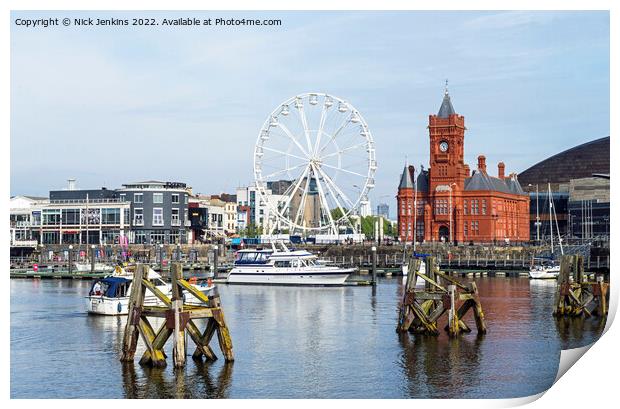 Cardiff Bay Waterfront South Wales Print by Nick Jenkins