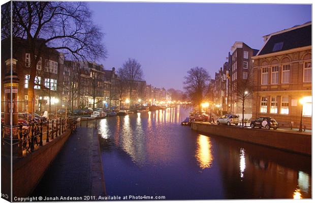 Prinsengracht canal early morning Canvas Print by Jonah Anderson Photography