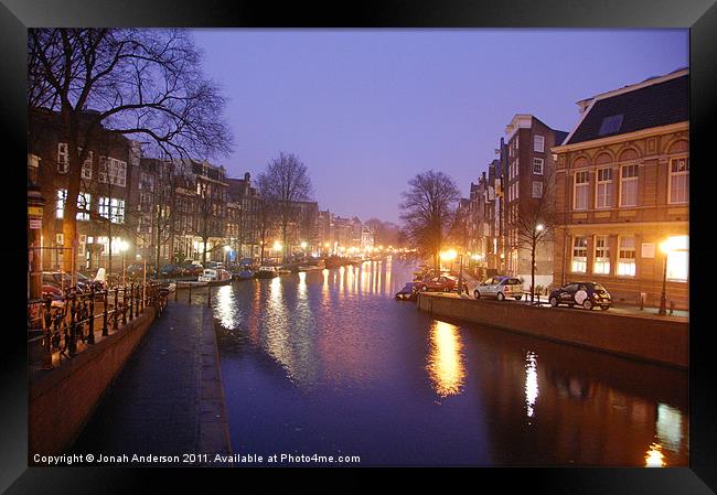 Prinsengracht canal early morning Framed Print by Jonah Anderson Photography