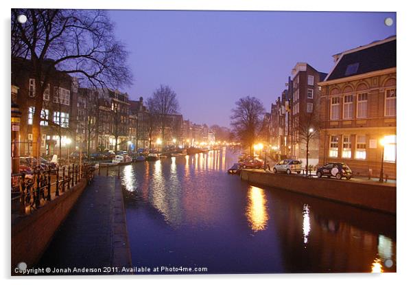 Prinsengracht canal early morning Acrylic by Jonah Anderson Photography