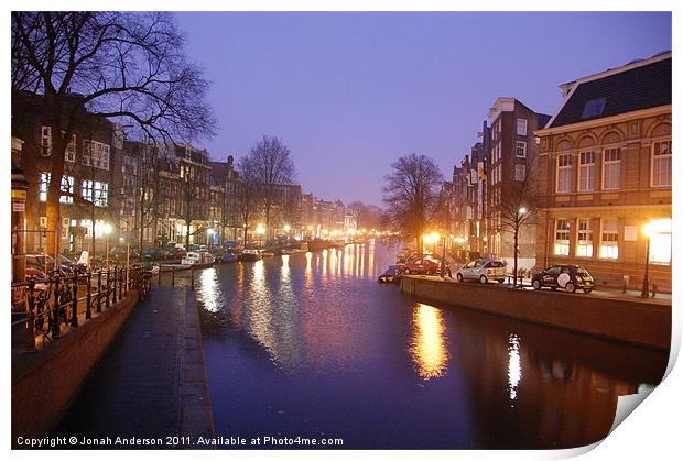 Prinsengracht canal early morning Print by Jonah Anderson Photography