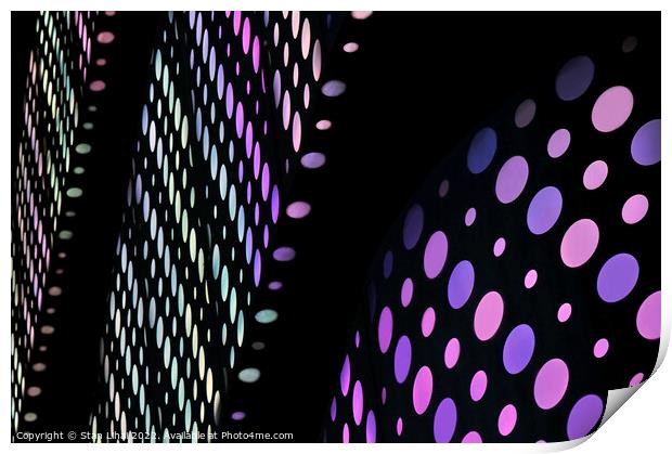 Abstract colorful dots Print by Stan Lihai