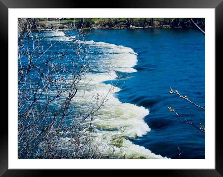 Rideau River Rapids Framed Mounted Print by Stephanie Moore