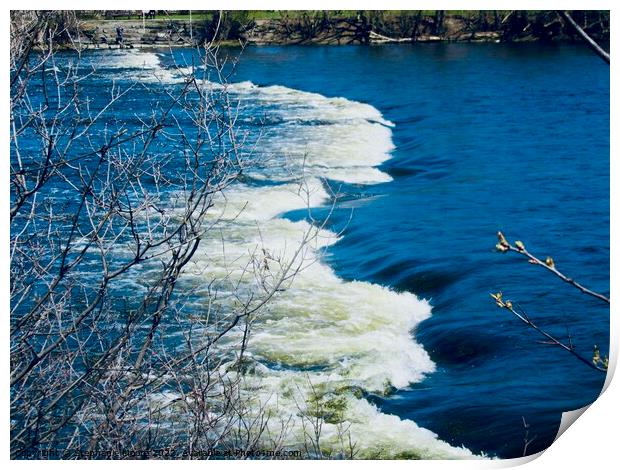 Rideau River Rapids Print by Stephanie Moore